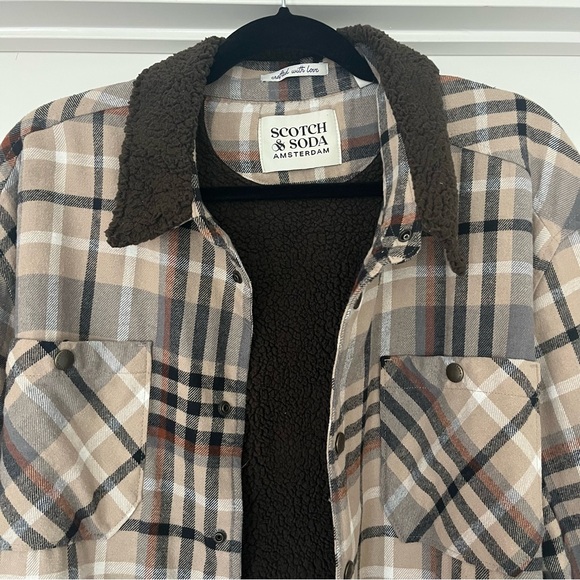 Scotch & Soda Brown Sherpa Jacket - Picture 1 of 4